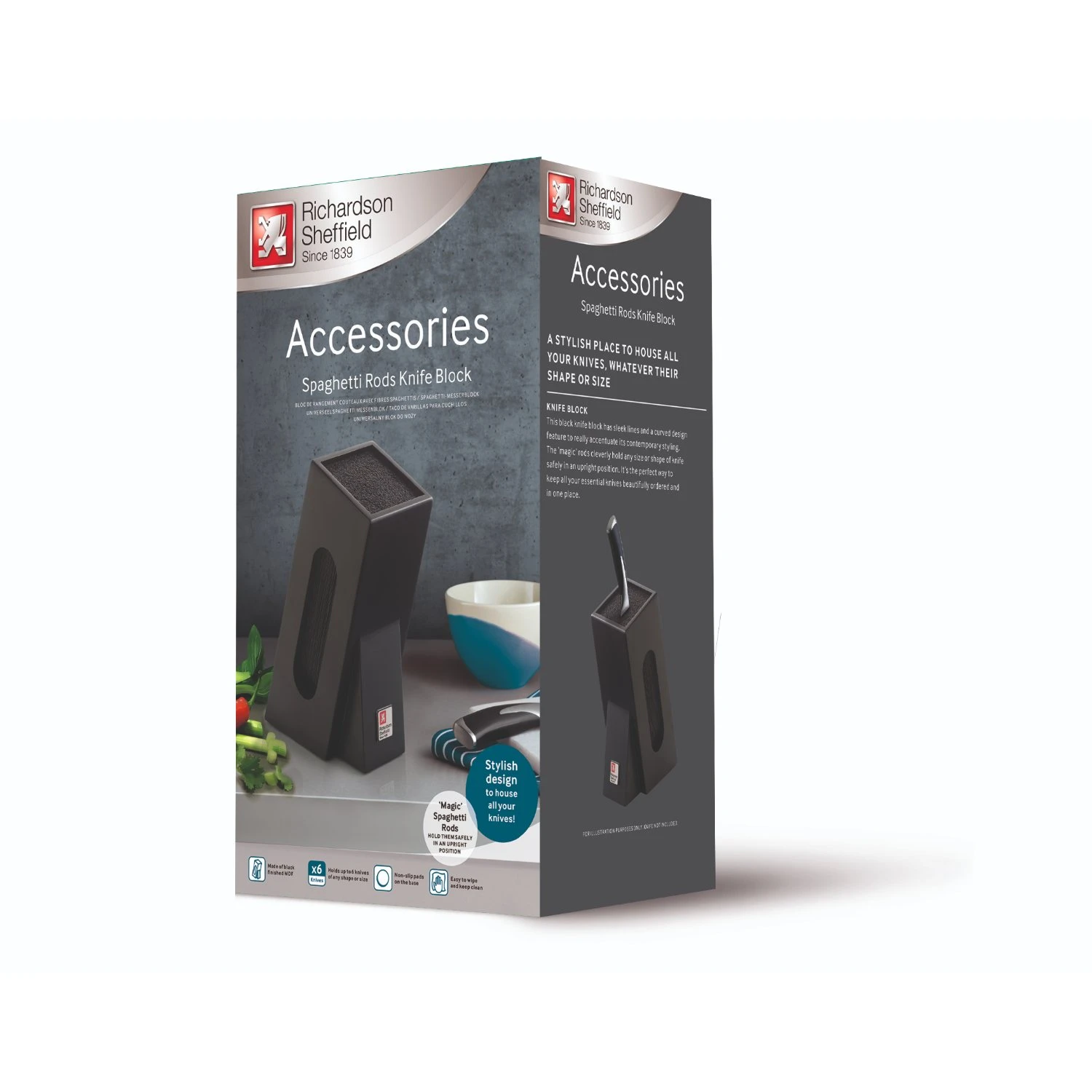 Richardson Sheffield Messenblok Spaghetti Universeel Zwart 2 Richardson Sheffield Messenblok Spaghetti Universeel Zwart - Afbeelding 2