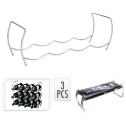 Excellent Houseware Wijnrek Stapelbaar Chroom -Keukengerei Winkel Online 101 2085 4 1