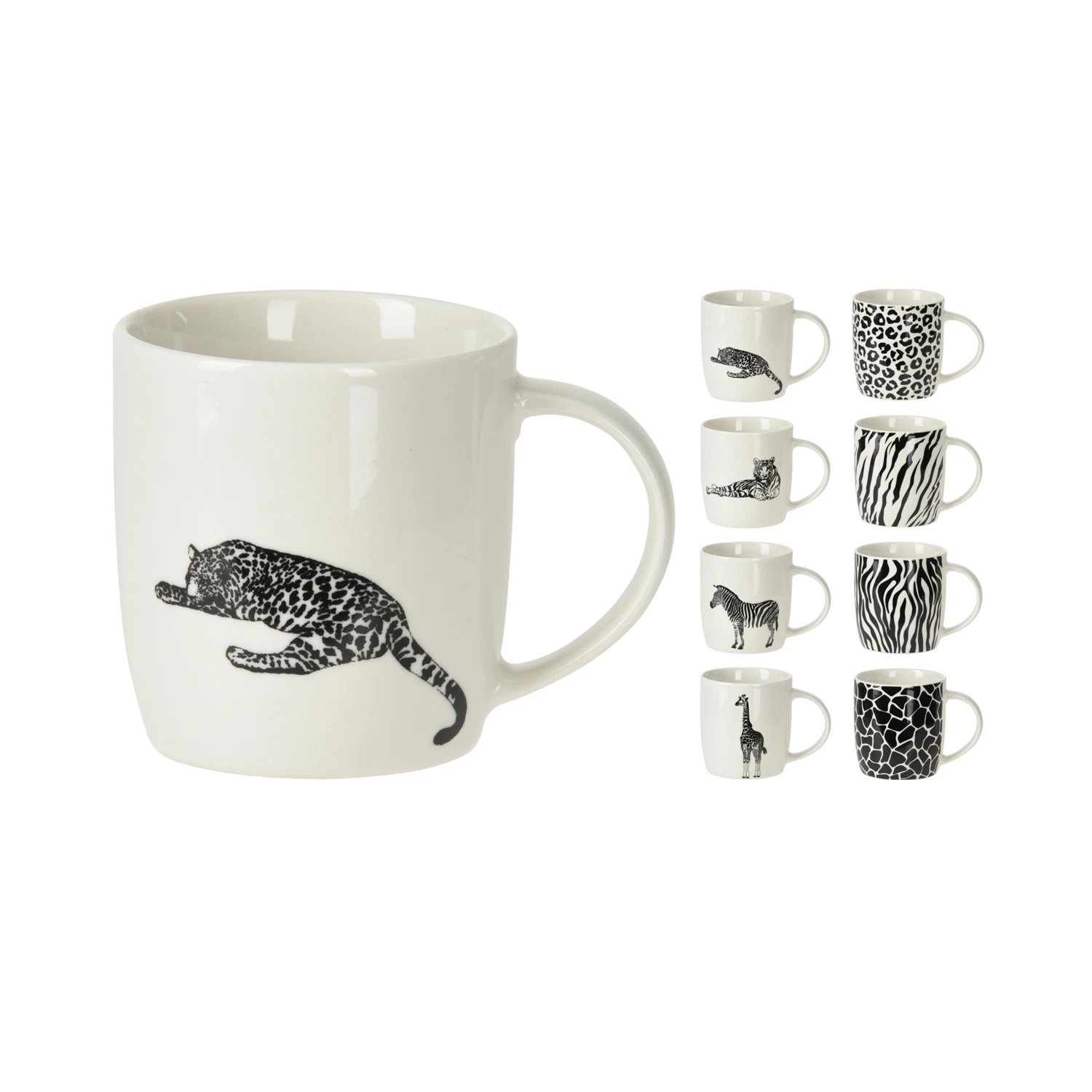 Mok 350Ml Porselein Animalprint 1 Mok 350Ml Porselein Animalprint