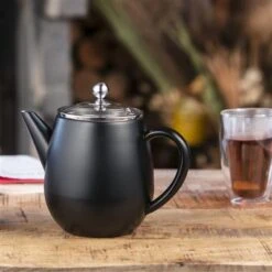 Bredemeijer Theepot 1,1L Duet Eva Mat Zwart -Keukengerei Winkel Online 101 5861 5 1