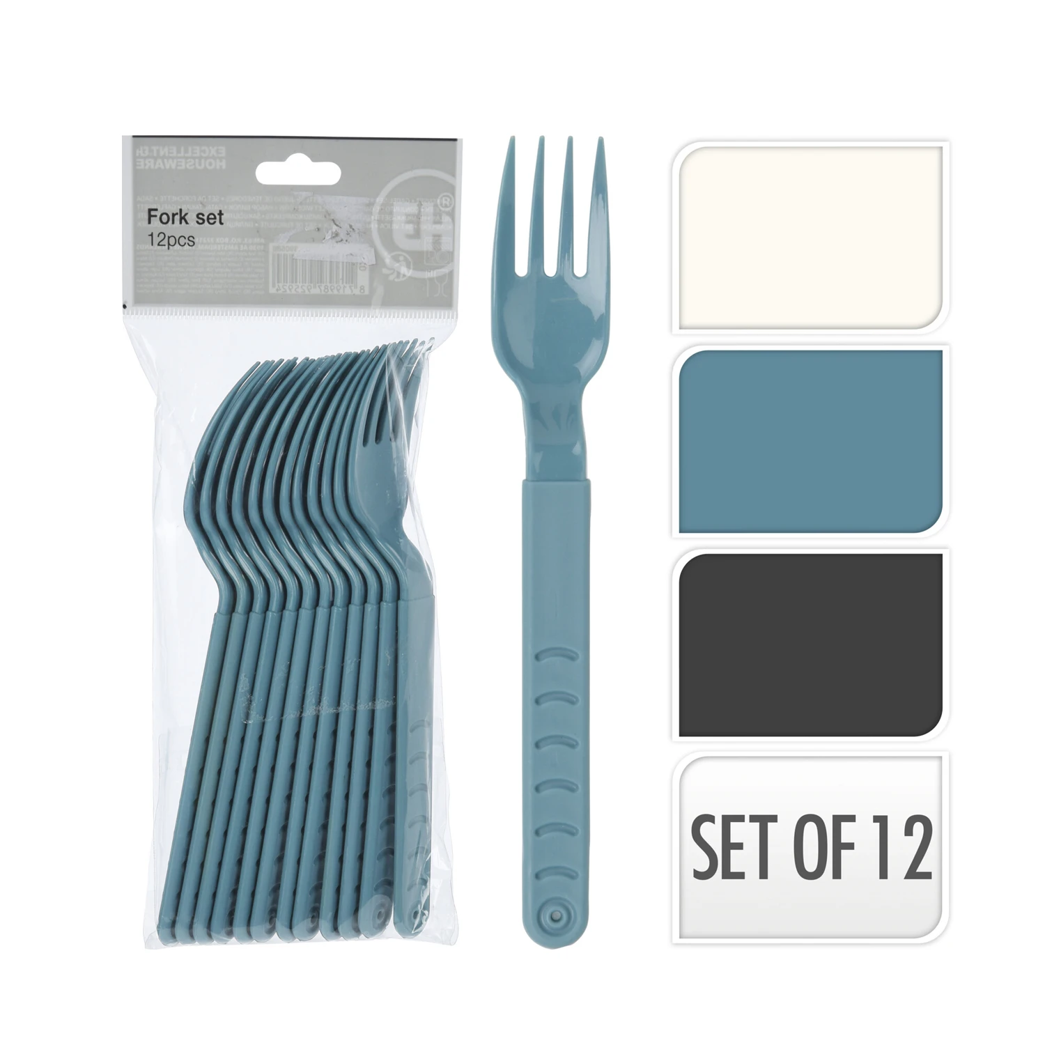 Excellent Houseware Vorkenset 18,5 Cm 12 Stuks 4 Excellent Houseware Vorkenset 18,5 Cm 12 Stuks - Afbeelding 4