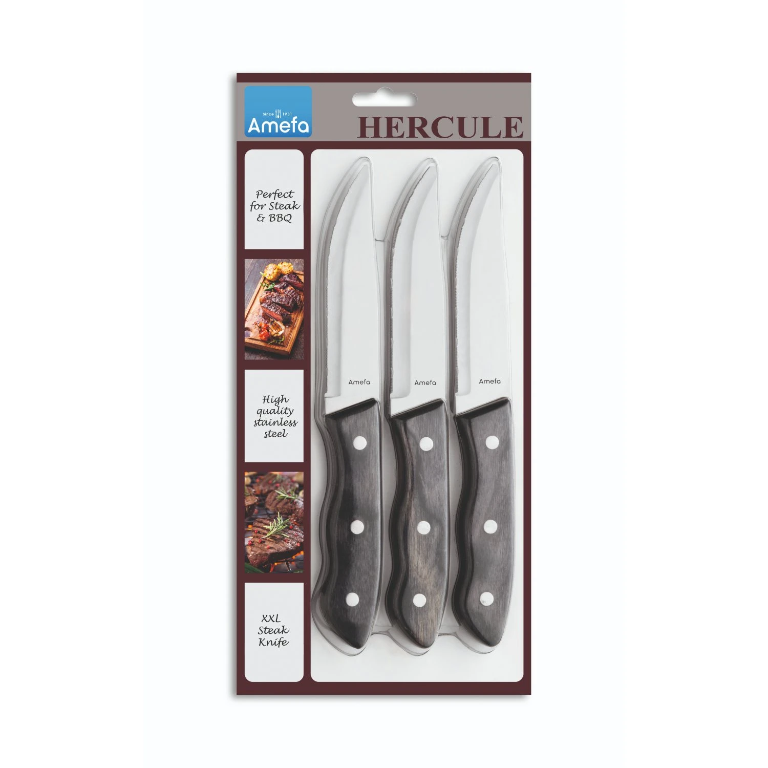 Amefa Hercule Steakmessen 3 Stuks 1 Amefa Hercule Steakmessen 3 Stuks