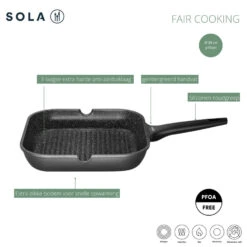 Sola Fair Cooking Grillpan 28 Cm 7 Sola Fair Cooking Grillpan 28 Cm -Keukengerei Winkel Online 101 9171 4 1