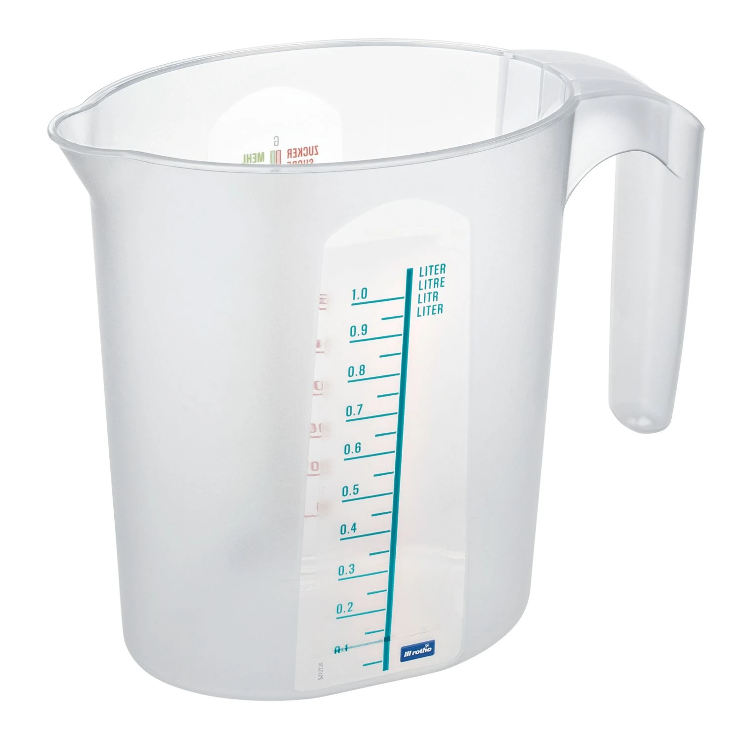 Rotho TOPLINE Maatbeker 1 Liter Transparant 1 Rotho TOPLINE Maatbeker 1 Liter Transparant