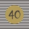 Servetten 40th Birthday 33x33 Cm