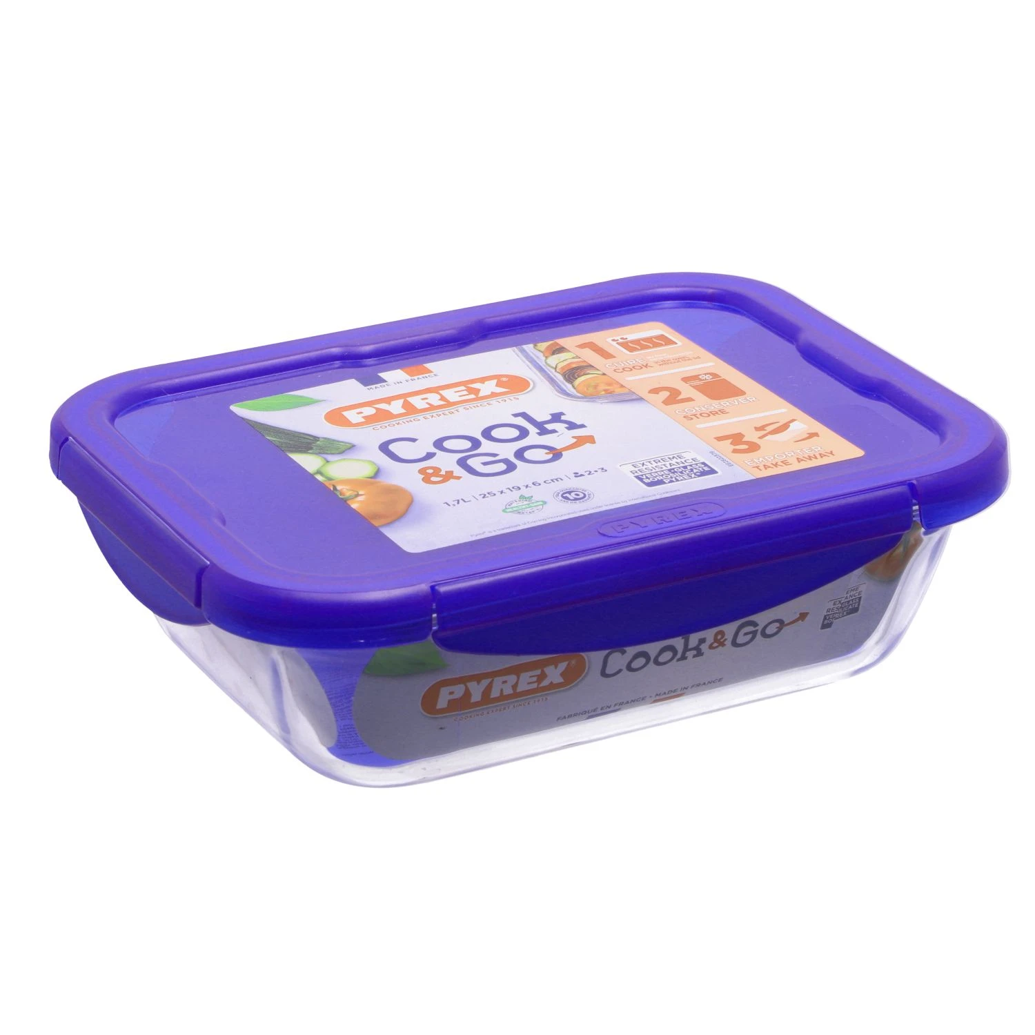 Pyrex Cook & Go Ovenschaal 24X18X6 Cm 1 Pyrex Cook & Go Ovenschaal 24X18X6 Cm