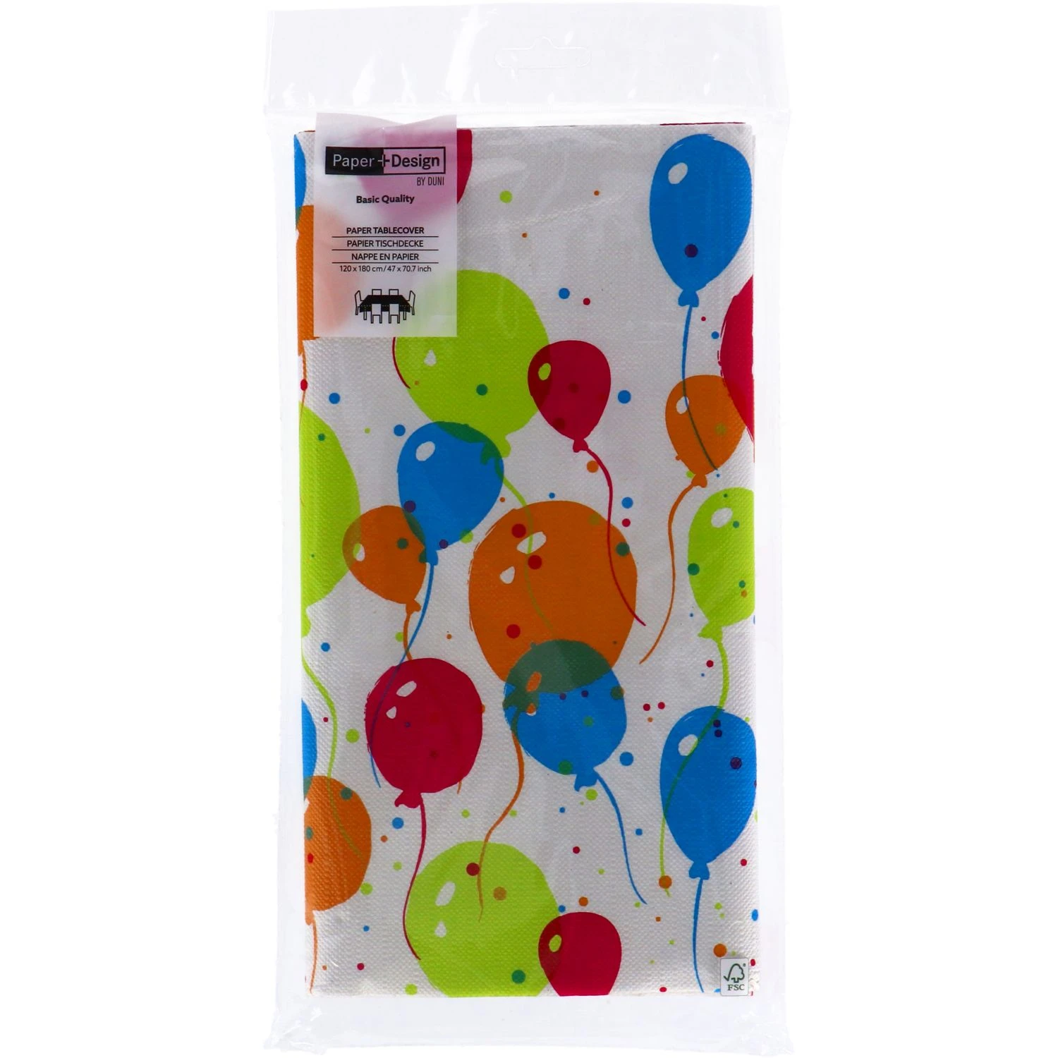 DUNI Tafellaken Splash Balloons 120x180 Cm 1 DUNI Tafellaken Splash Balloons 120x180 Cm