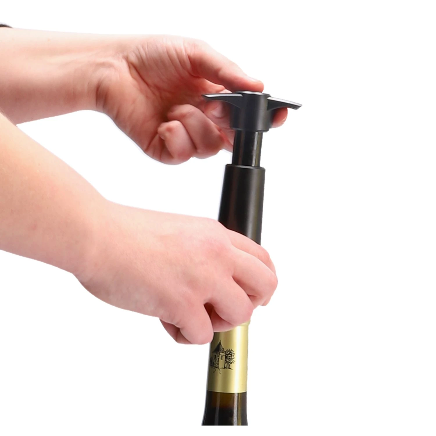 Vacu Vin Pop Zwart Met Dop 3 Vacu Vin Pop Zwart Met Dop - Afbeelding 3