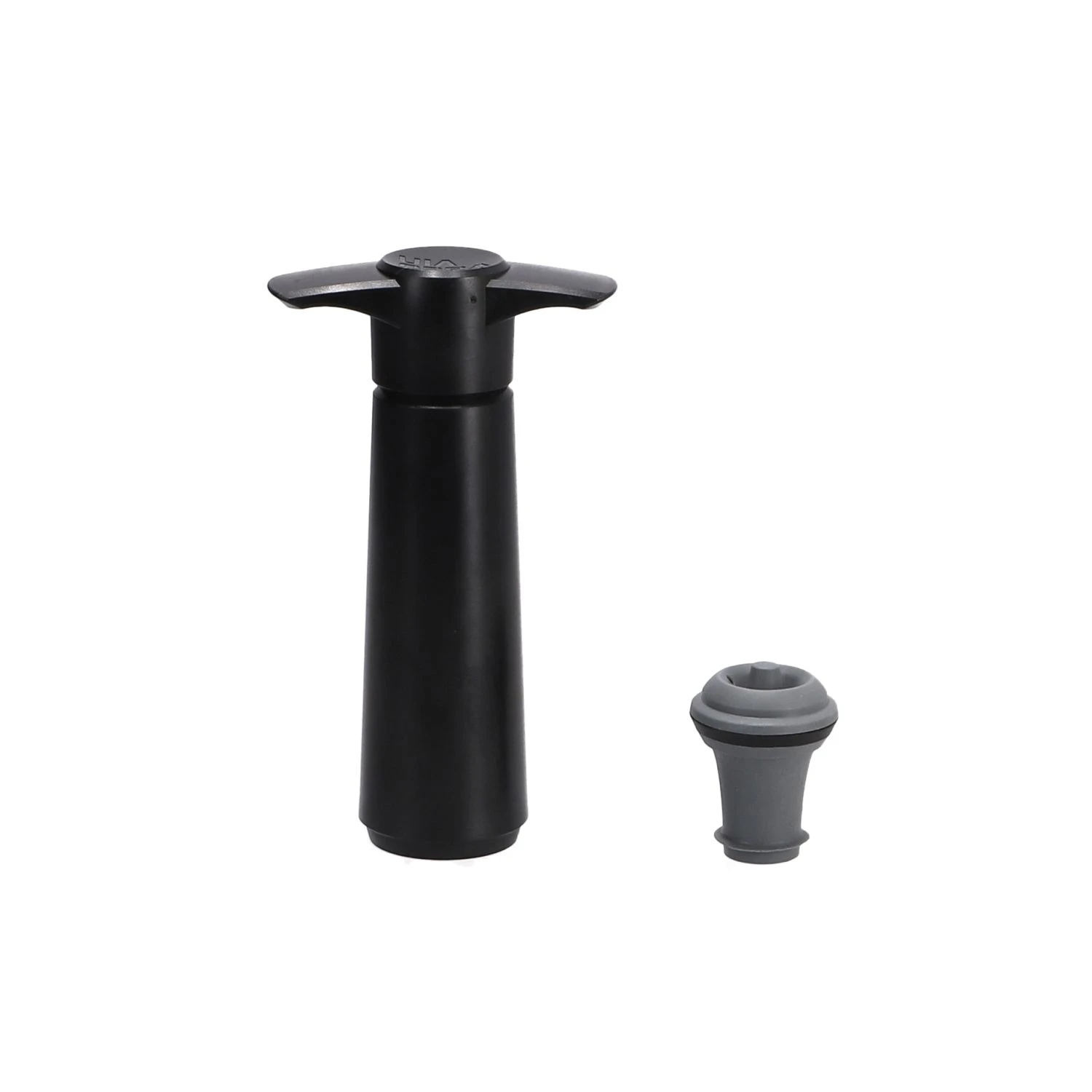 Vacu Vin Pop Zwart Met Dop 2 Vacu Vin Pop Zwart Met Dop - Afbeelding 2