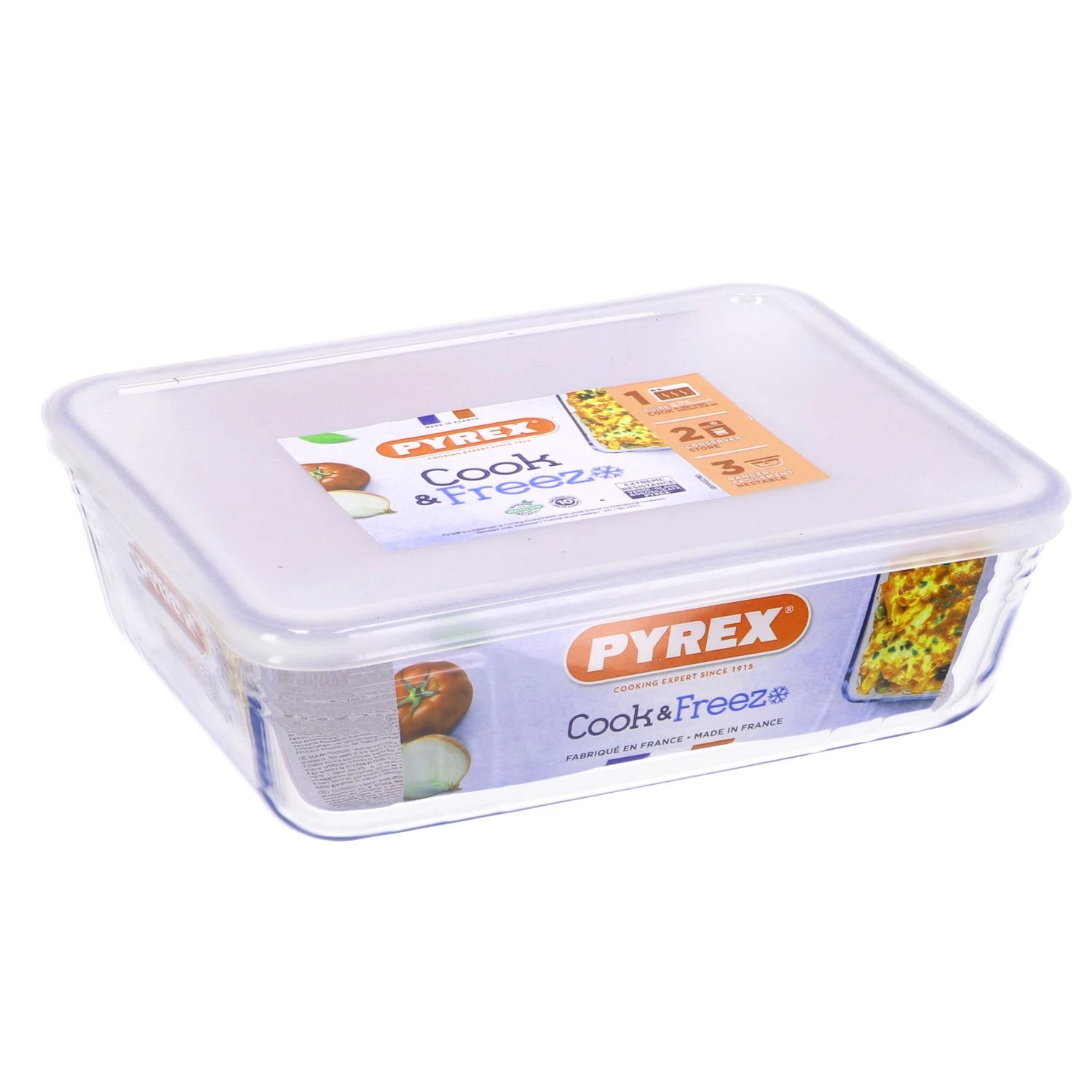 Pyrex Cook & Freeze Ovenschaal 25 X 20 Cm Met Vershouddeksel 1 Pyrex Cook & Freeze Ovenschaal 25 X 20 Cm Met Vershouddeksel