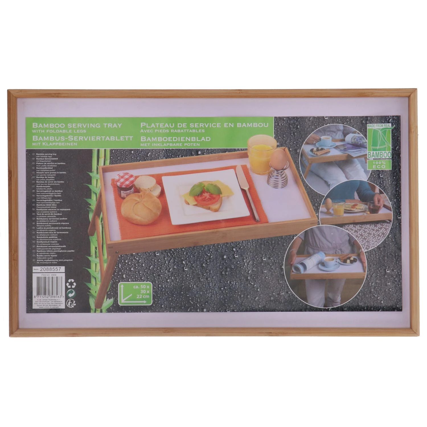 Dienblad Bamboe Inklapbaar 4 Dienblad Bamboe Inklapbaar - Afbeelding 4